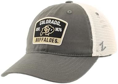 ZHATS Standard NCAA Officially Licensed Hat University Patch Switchback Secondary Color Stone, One Size