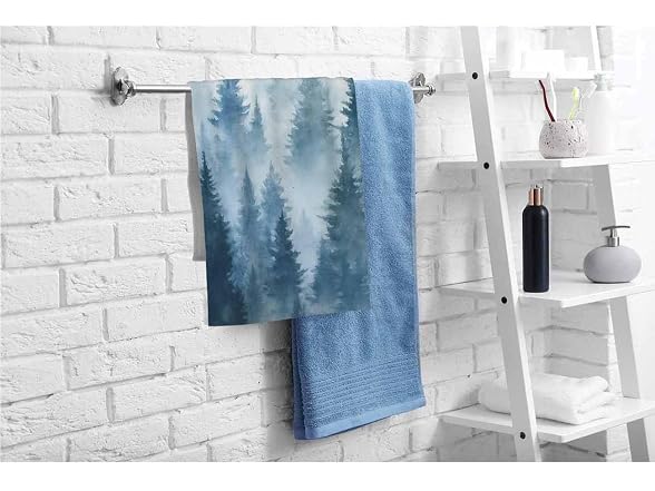 oFloral Watercolor Foggy Hand Towels, Drawn