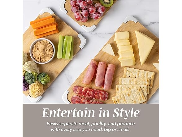 COOK WITH COLOR Non-Slip Cutting Board Set 