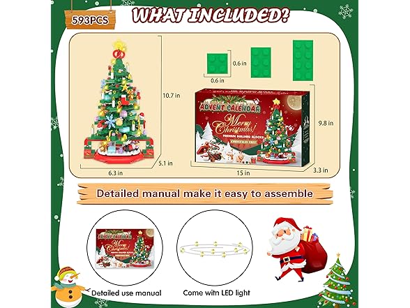 Alagoo Christmas Tree Building Blocks