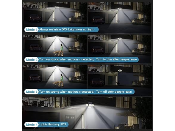 YSEAGA 4 Pack Solar Outdoor Lights - Gallery 3