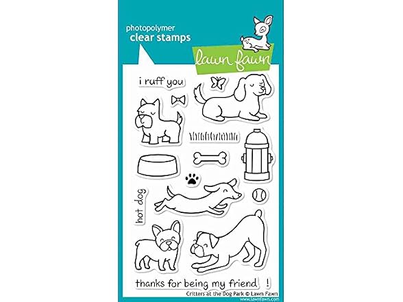 Lawn Fawn Clear Stamp - Critters At The Dog