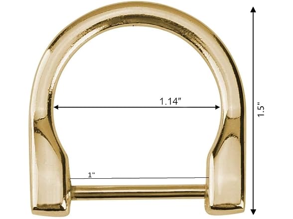 4pcs 1.1 inch Screw in D-Rings Horseshoe