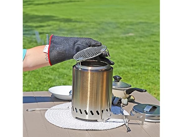 Sunnydaze Decor YK-3221 7in Fire Pit Kit Silver