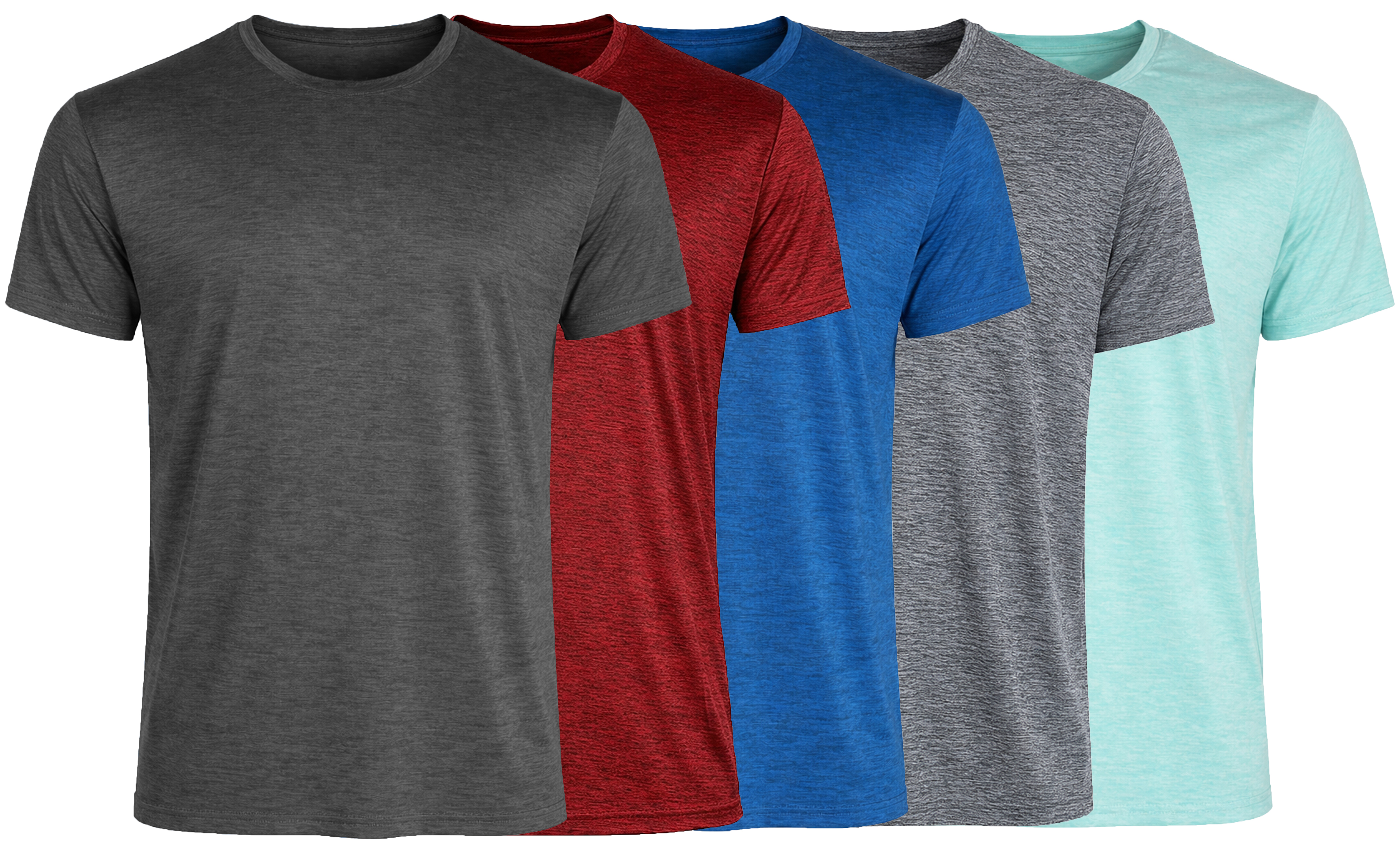 5Pk Mens S/S Moisture Wicking Tee - Gallery 7