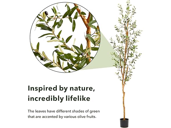 Nearly Natural 82" Olive Artificial Tree