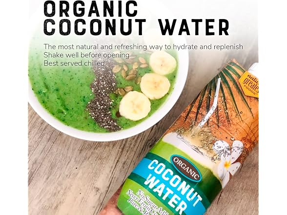 Nature's Greatest Foods, Organic Coconut Water, 6pk