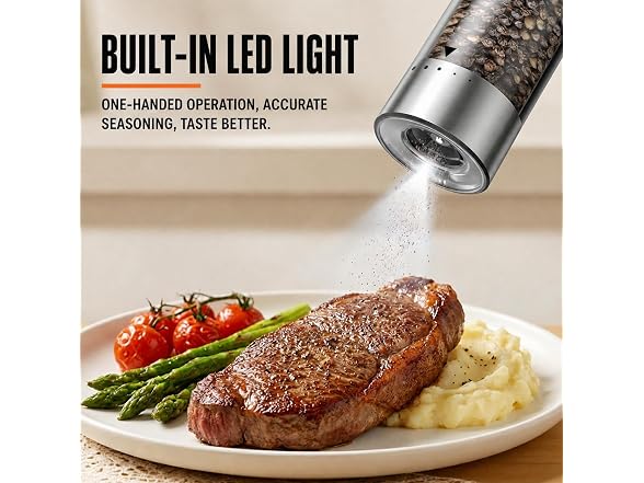 Electric Salt and Pepper Grinder Set