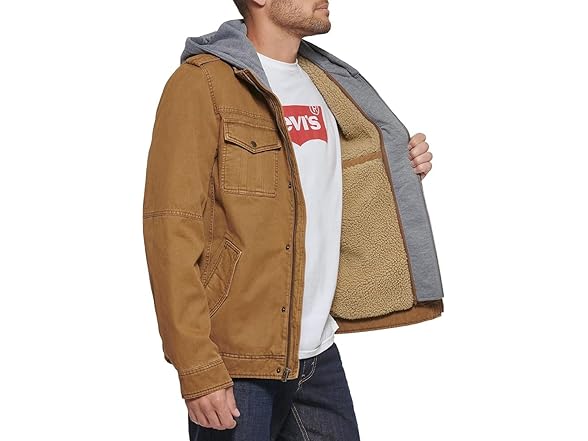 Levi's mens Four-pocket Hooded Jacket