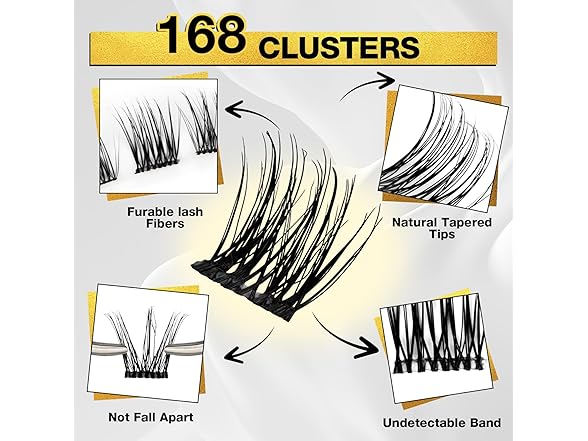 168PCS Lash Cluster Essential Kit