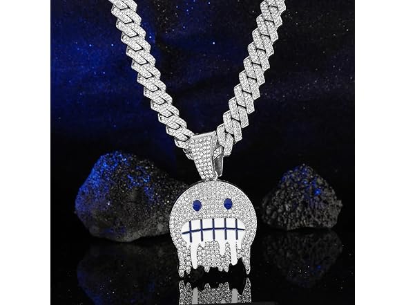 Silver Happy Face Pendant