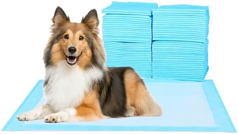 Super Absorbent Waterproof Dog and Puppy Pet Training Pad, Housebreaking Pet Pad, 40-Count Extra Middle-Size, 30’’X36’’, Blue