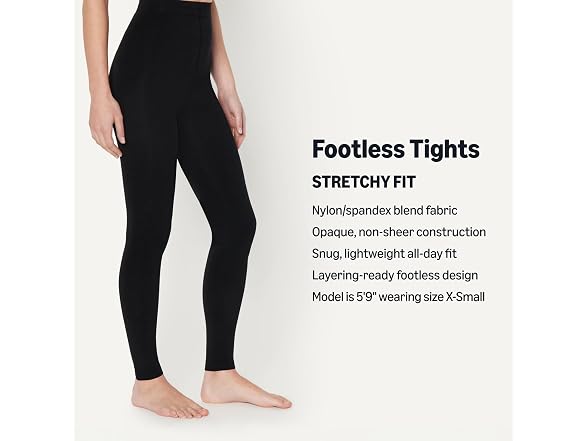 Amazon Essentials Women Opaque Footless Tights
