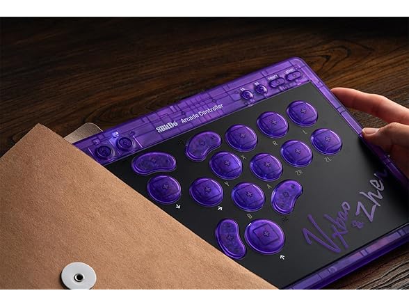 8BitDo All-Button Arcade Purple Signature Edition Controller