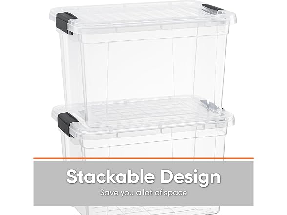 Superio Clear Storage Box 49 Quart 10 Pack