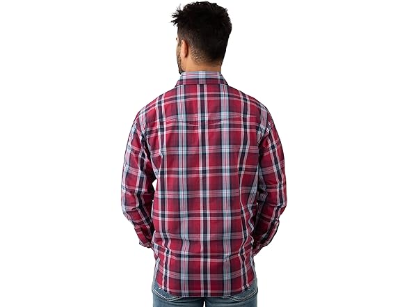 Field Stream Mens Covey Back LS Casual Plaid Shirt