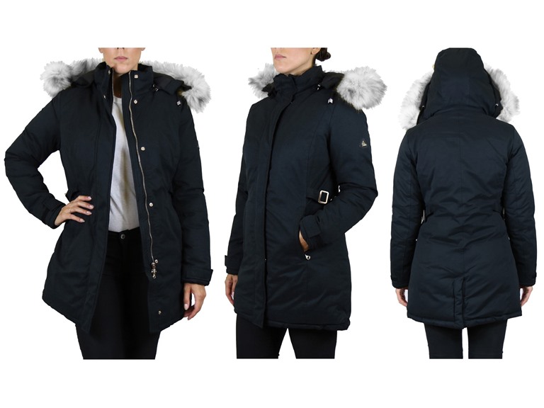 Womens Parka Jacket w/ Detachable Hood