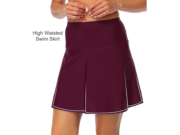 Hilor Women (16) High Waist Swimsuit Skirt Bottom