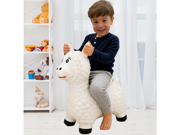 BounceZiez Animal Hopper White Llama