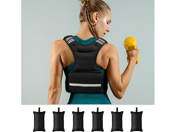 Feyachi Adjustable Weighted Vest - 12 lb