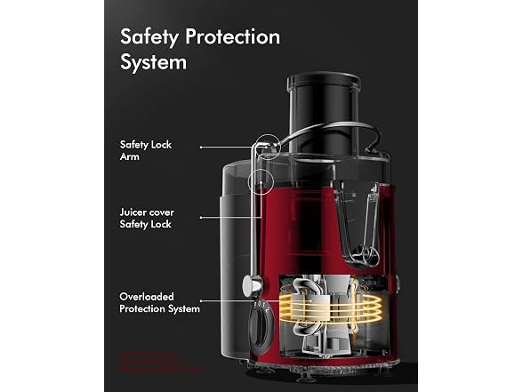 SIFENE Compact Centrifugal Juicer, 3" Wide Chute
