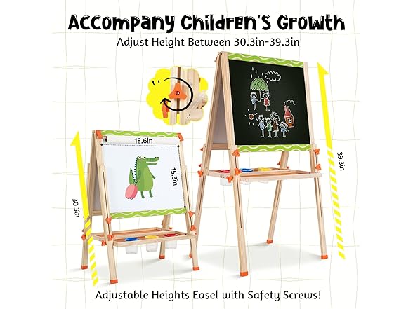 Wooden Art Easel for Kids