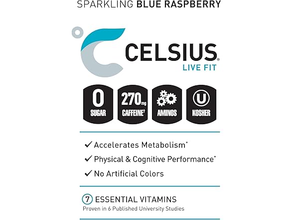 12PK CELSIUS ESSENTIALS™ Sparkling Blue Crush