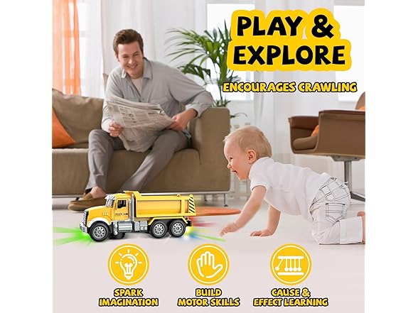 ALOTJOY Dump Truck Toy for Toddlers