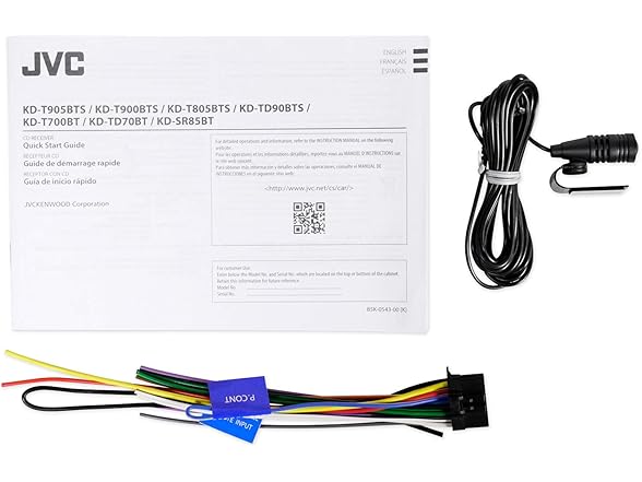 JVC KD-TD70BT CD Receiver Featuring Blue