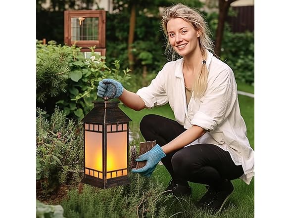 18'' Glass Solar Lantern