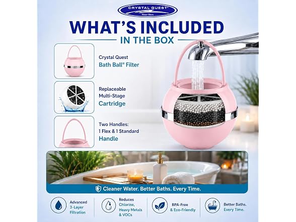 Crystal Quest Bath Ball Filter