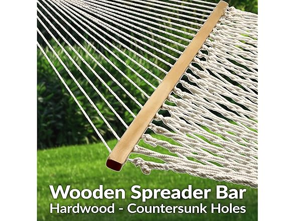 Sunnydaze Decor LY-CDWHWS Cotton Rope Hammock Nat Off-wh