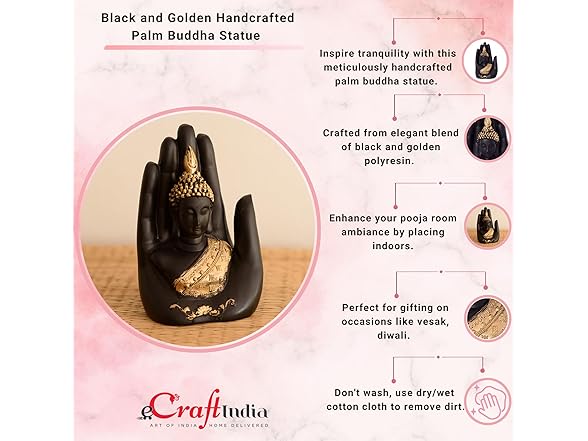eCraftIndia Golden Handcrafted Palm Budd