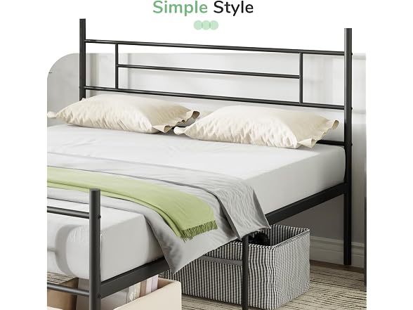 Novilla Metal Full Size Bed Frame with Headboard and Footboard