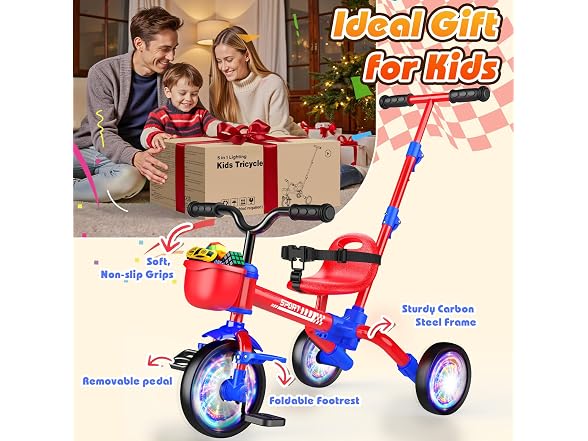 Kkdi 5-in-1 Toddler Bike, Blue