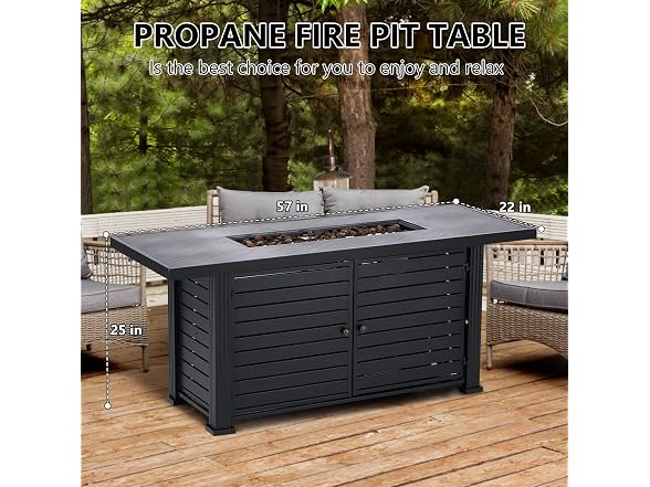 57" Fire Pit Table