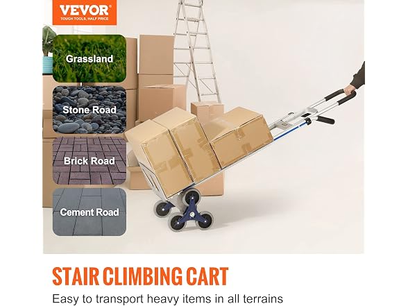 Stair Climbing Cart, 550 lbs Load Capacity