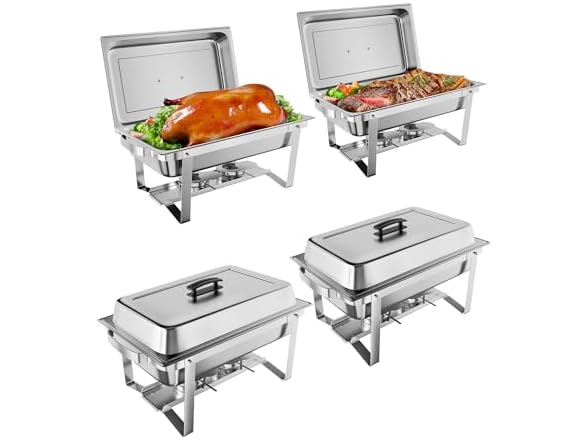 PrecisionAuto Superior 8QT Stainless Steel Chafing Dish Buffet Set