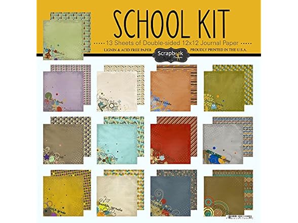 Scrapbook Customs 17604 School Scrapbook Kit