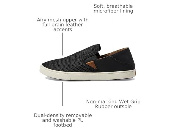 OluKai Women's Pehuea Black/Black 10 M