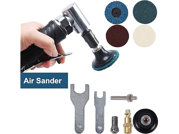 Angle Air Die Grinder 1/4" w/4 Discs