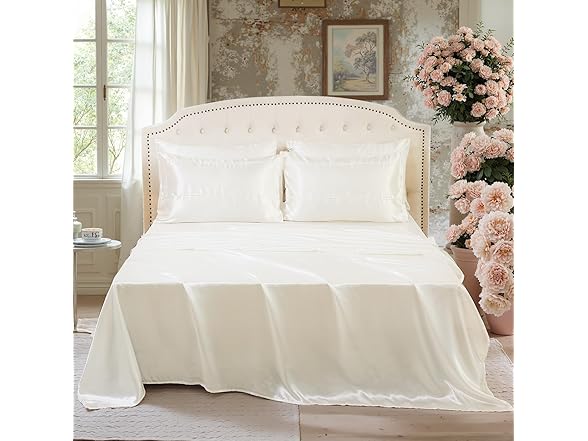 Chumerry White Satin Comforter Queen