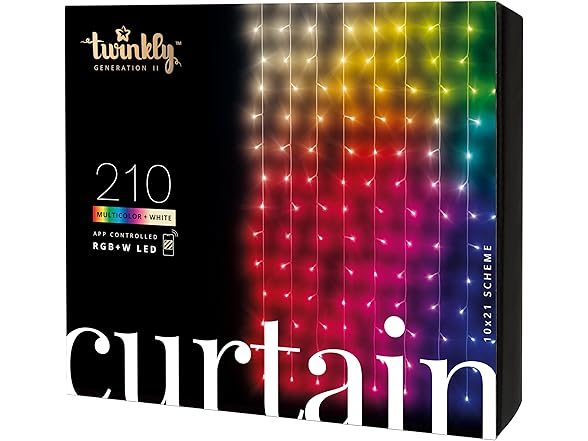 Twinkly TWW210SPP-TUS Twinkly Curtain 210 RGB+W Lights