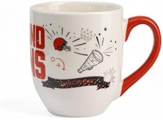 The Memory Company Officially Licensed NFL 18oz Ceramic Cheer Mug, Premium Team Logo Coffee Cup, Perfect Game Day Drinkware
