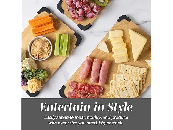 COOK WITH COLOR Non-Slip Cutting Board Set