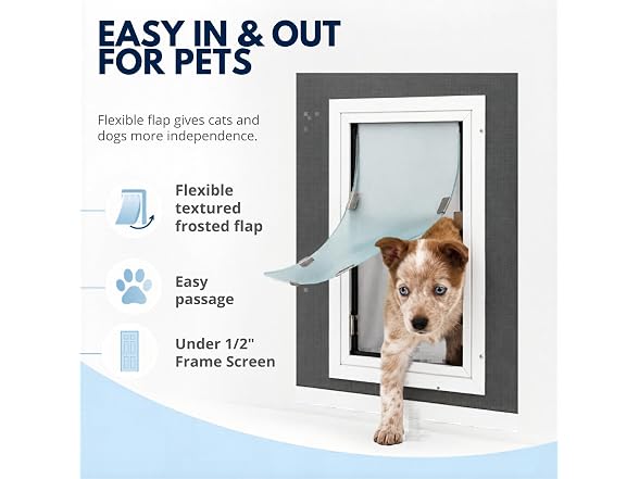Screen Cat & Dog Doors | Single Flap | Under