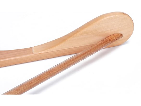 JS HANGER Wooden Suit Hangers - 6 Pack  Natural