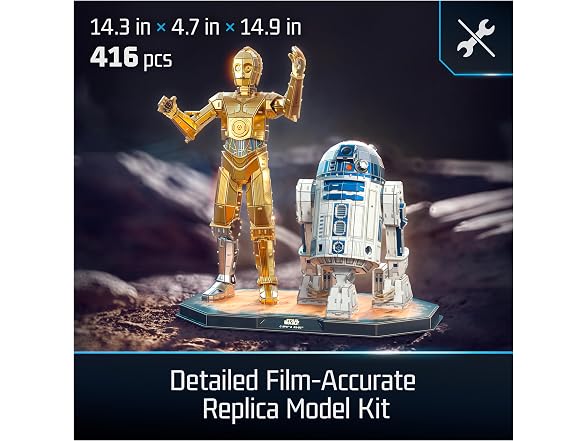 4D Build, Star Wars C-3PO & R2-D2 3D Model Kit