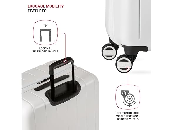 SwissGear Wanderlust Pro Lightweight 3-pc. Spinner Set, White (20"/ 24"/ 28")