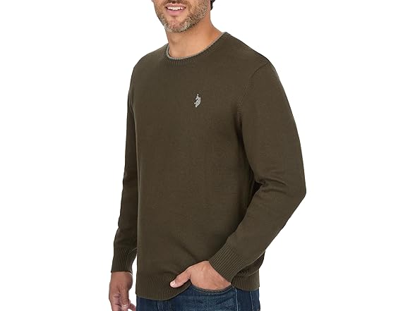 U.S. Polo Solid Jersey Crew Neck